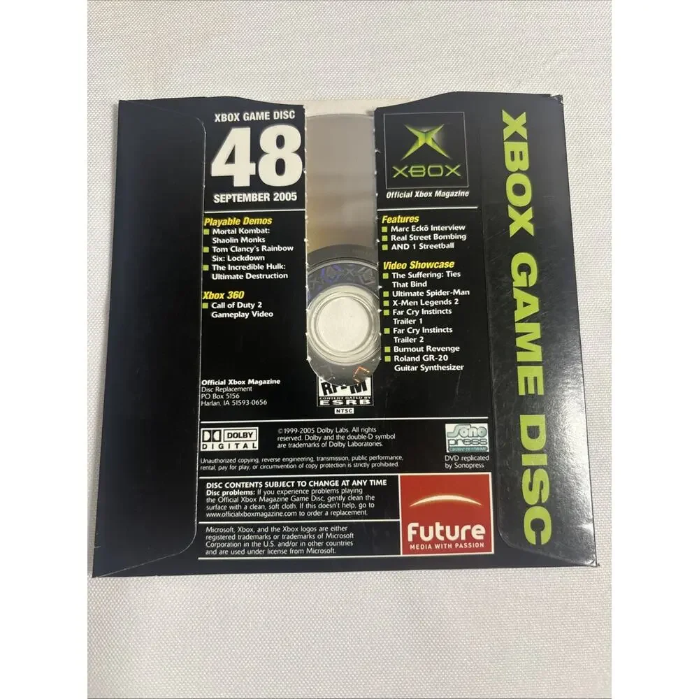 Official Xbox Demo Disc 48,49,50. MortalCombat, Farcry, StarWars Battlefront